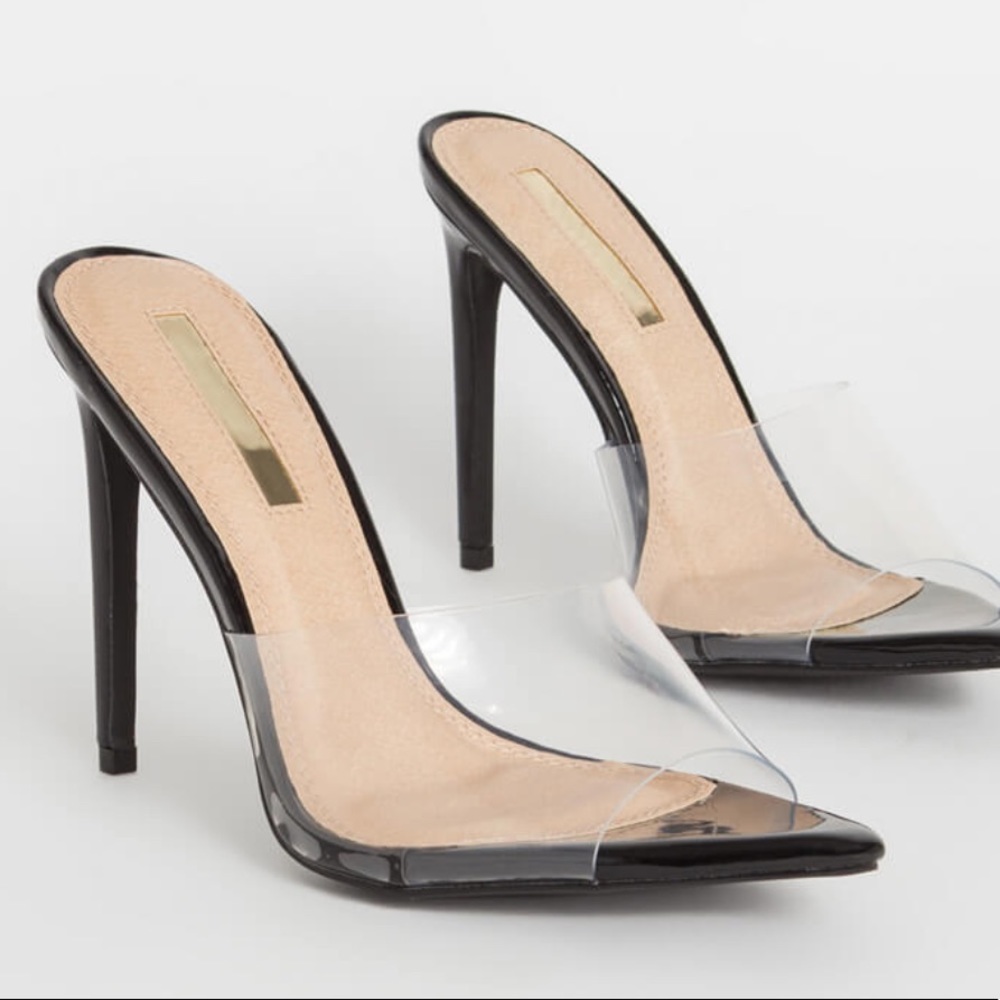 Clear Mule Heels